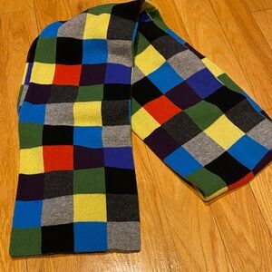 Simons Colorful Checkered Men's 100% Lambswool Sweater